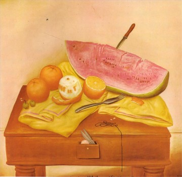 Artworks by 350 Famous Artists Painting - Watermelons and Oranges Fernando Botero